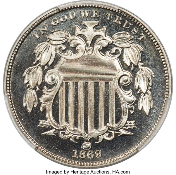 Image for 1869 5c PR67