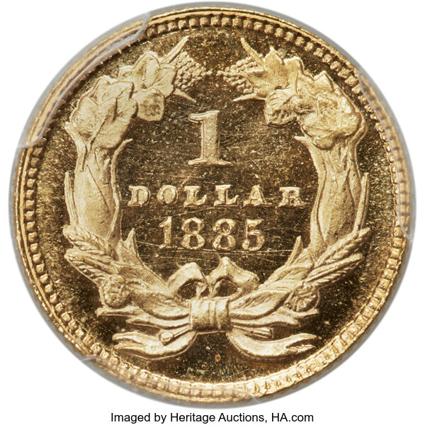 Liberty Gold Dollar G$1 Type 3, 1856-1889 PR DCAM [Type] PR64 DCAM thumbnail 8