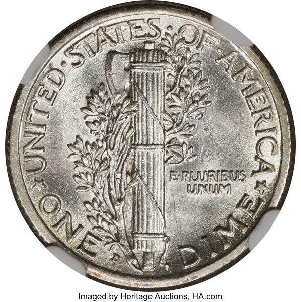 1916-D 10c MS63 thumbnail 2