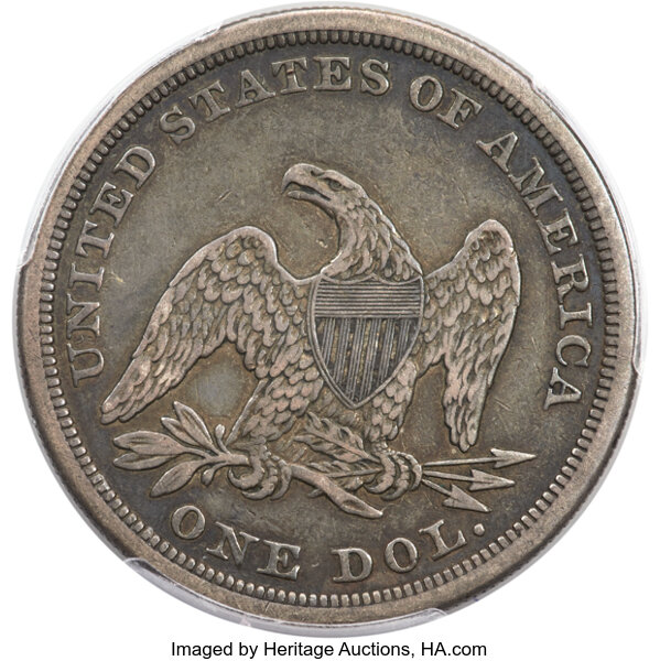 1863 $1 VF35 thumbnail 4