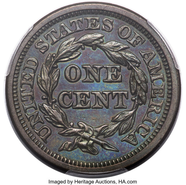 1844 1c PR BN PR63 BN CAC thumbnail 2