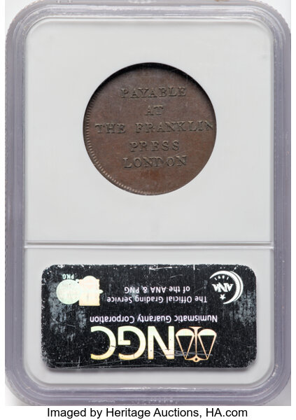 1794 Token Franklin Press MS BN MS64 BN thumbnail 4