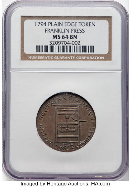 1794 Token Franklin Press MS BN thumbnail 8