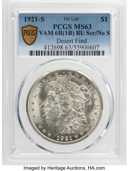 1921-S $1  BU Scratch, No S, VAM-6B MS thumbnail 19