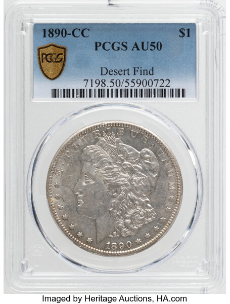 1890-CC $1 AU50 thumbnail 2