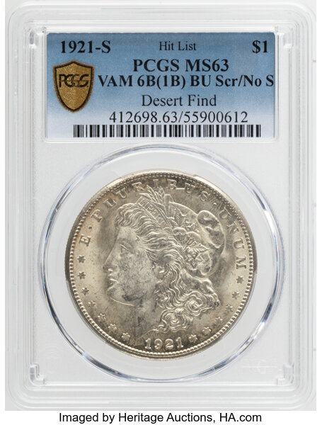1921-S $1  BU Scratch, No S, VAM-6B MS thumbnail 20