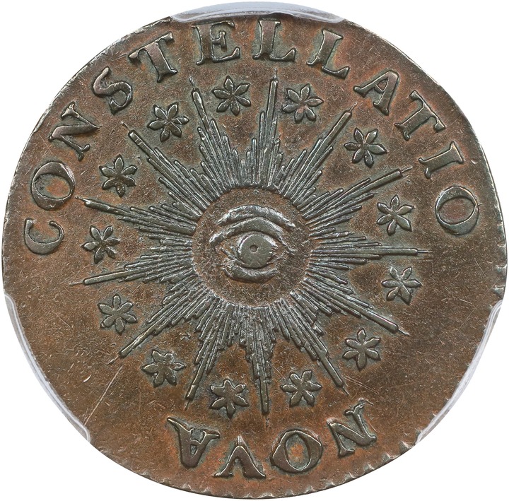 1785 Copper Nova Constellatio, Pointed Rays MS BN thumbnail 8