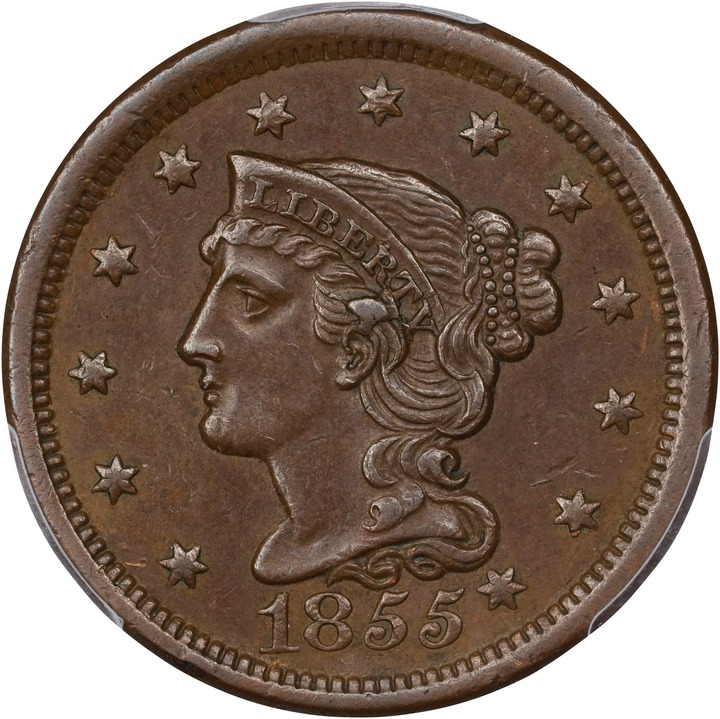 1855 1c Knob on Ear MS BN thumbnail 3