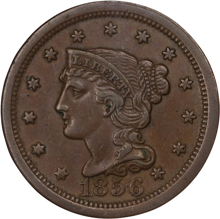 1856 1c Upright 5 MS BN thumbnail 3