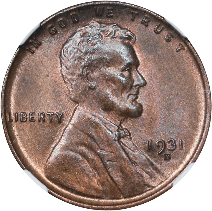 1931-D 1c MS RB MS65 RB CAC thumbnail 3