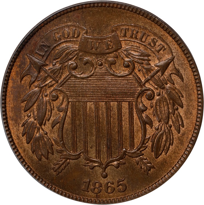 1865 2c MS RB MS65 RB CAC thumbnail 2
