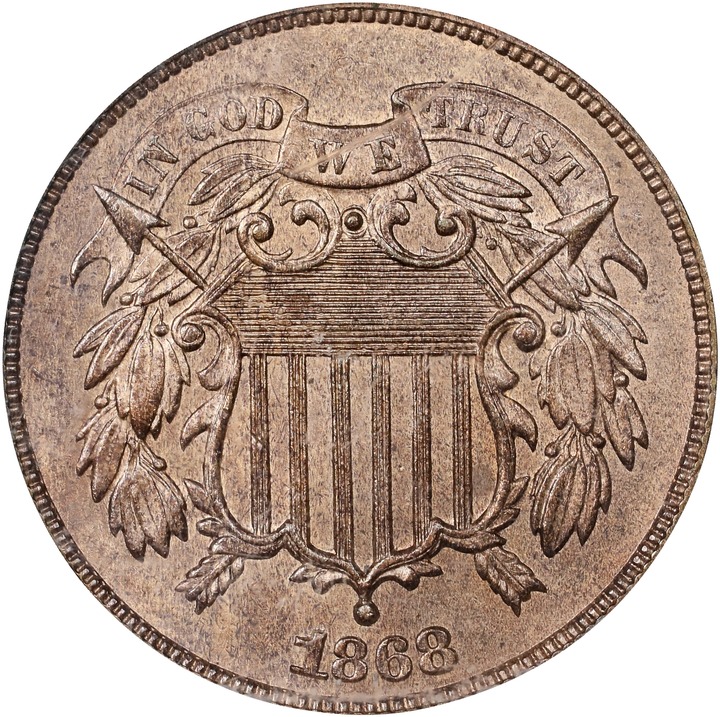 Image for 1868 2c MS RB MS65 RB