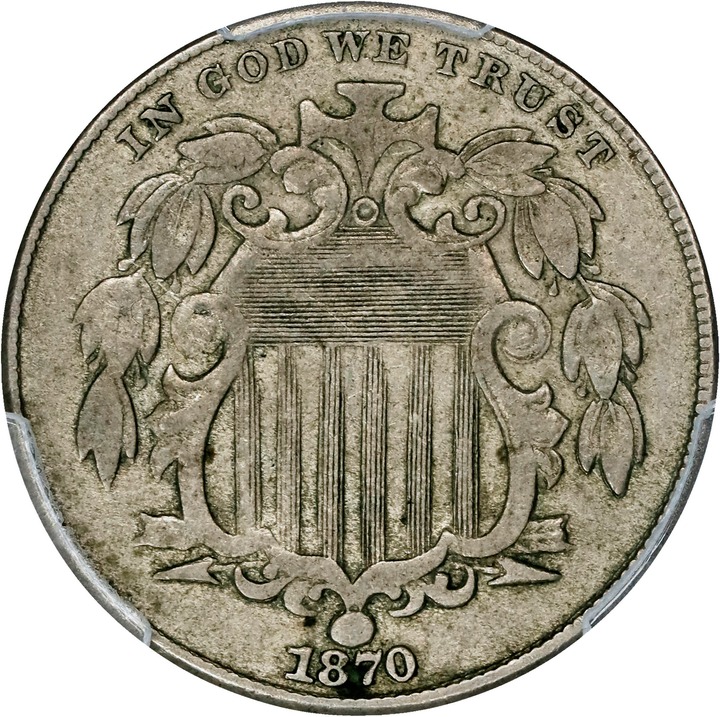 Image for 1870 5c VF35