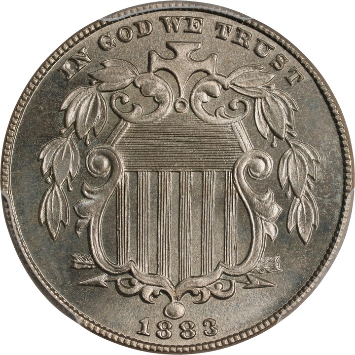 1883 5c Shield MS67 thumbnail 5
