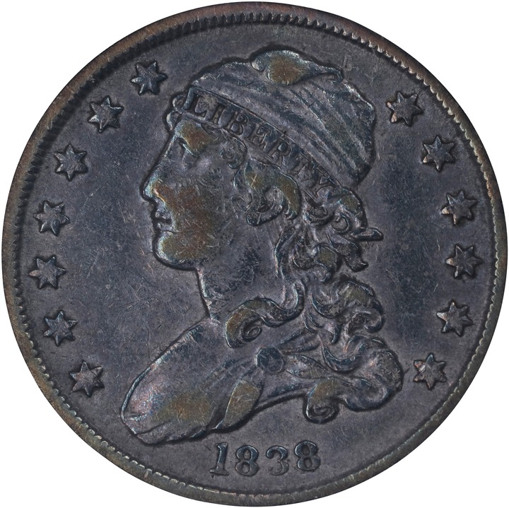 1838 25c Capped Bust MS65 CAC thumbnail 22