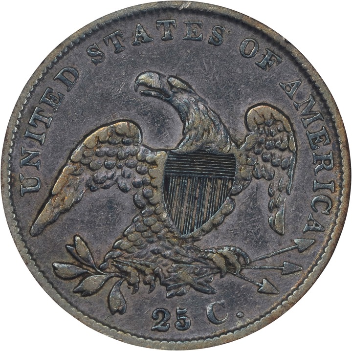 1838 25c Capped Bust MS65 CAC thumbnail 23