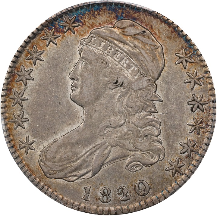 1820/19 50c Square Base 2 VF25 CAC thumbnail 23
