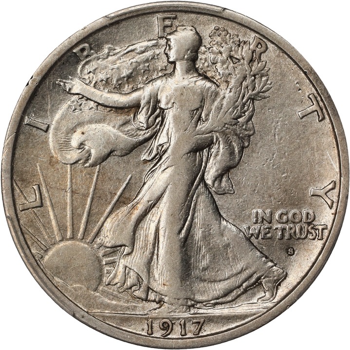 1917-S 50c Mintmark Obverse MS thumbnail 16