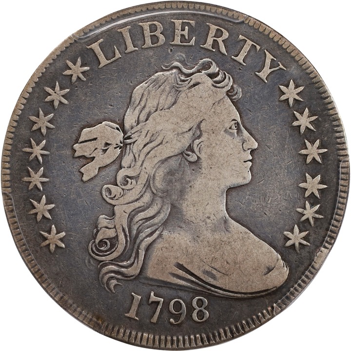 1798 $1  Small Eagle, 13 Stars Obverse VF30 thumbnail 21