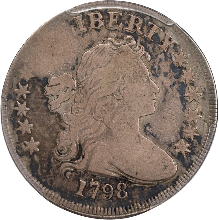 Image for 1798 $1  Small Eagle, 13 Stars Obverse F12