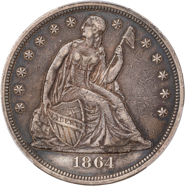 Image for 1864 $1 P1