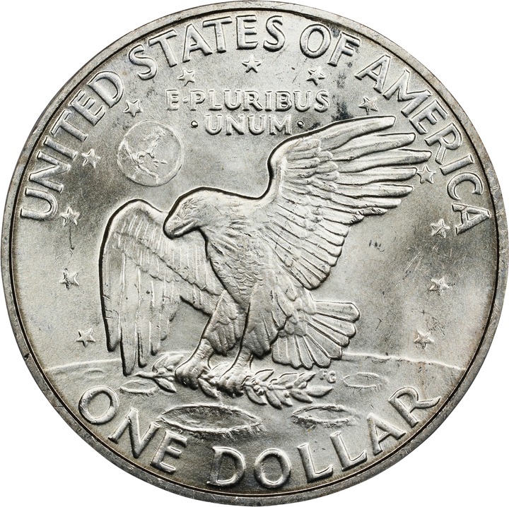 Eisenhower (Ike) $1  Silver [Type] MS65 CAC thumbnail 2