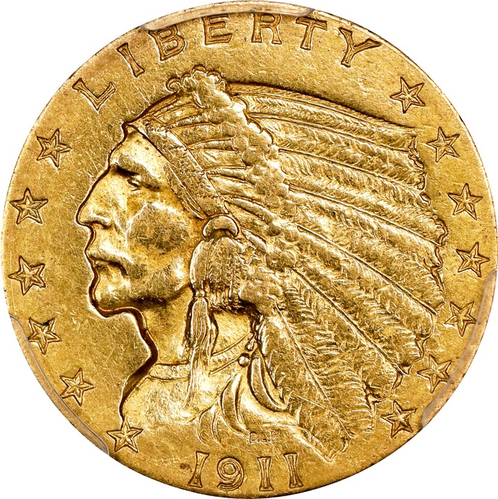 1911-D $2 1/2 Weak D MS thumbnail 4