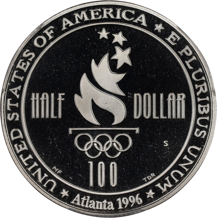 1996-S 50c Atlanta Olympics Swimming PR DCAM thumbnail 18
