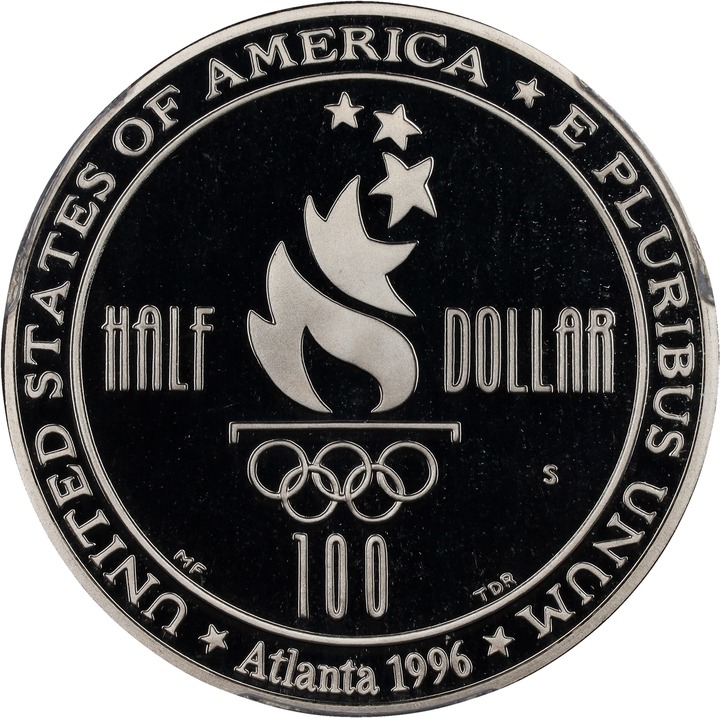 1996-S 50c Atlanta Olympics Swimming PR DCAM thumbnail 19