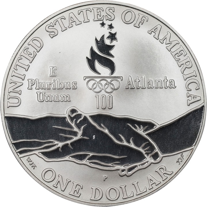 1995-P S$1 Atlanta Olympics Track & Field PR DCAM OGP thumbnail 2