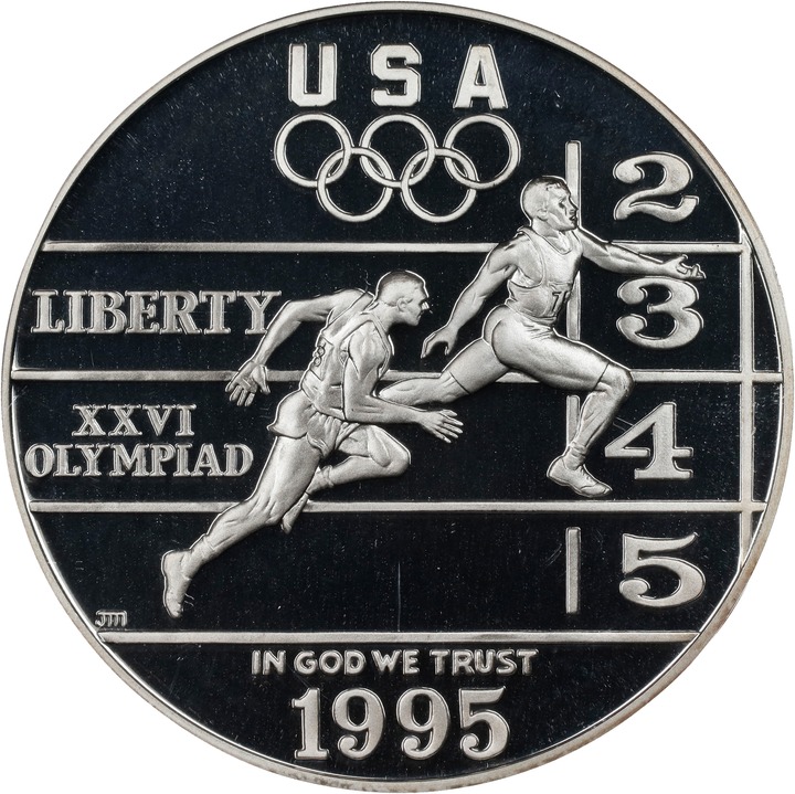 1995-P S$1 Atlanta Olympics Track & Field PR DCAM OGP thumbnail 3