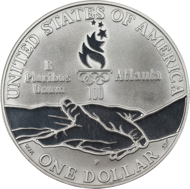 1995-P S$1 Atlanta Olympics Track & Field PR DCAM OGP thumbnail 4
