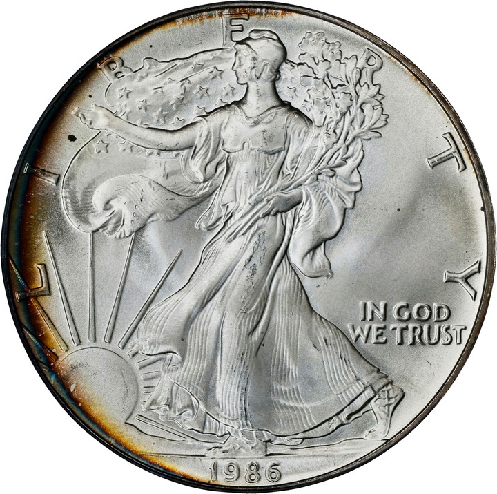 1986 $1  Silver Eagle MS65 CAC thumbnail 22