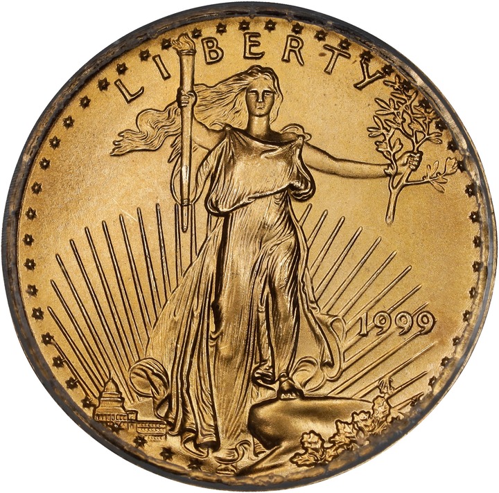 Image for 1999 $5  Gold Eagle MS70