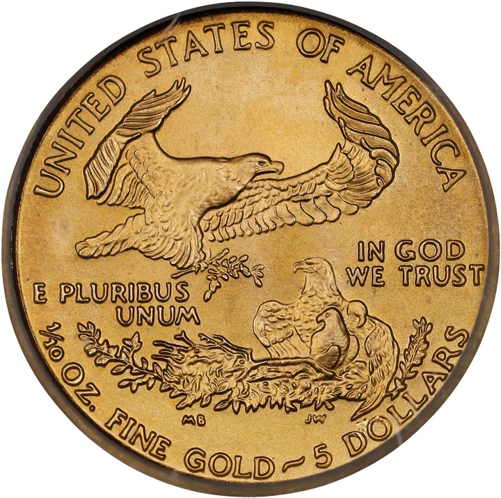1999 $5  Gold Eagle MS70 thumbnail 2