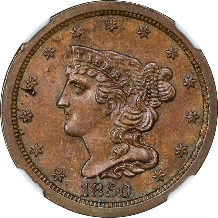 1850 1/2c C-1 MS BN thumbnail 6