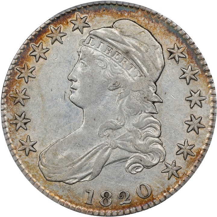 1820 50c Curl Base 2, Small Date VF25 thumbnail 18