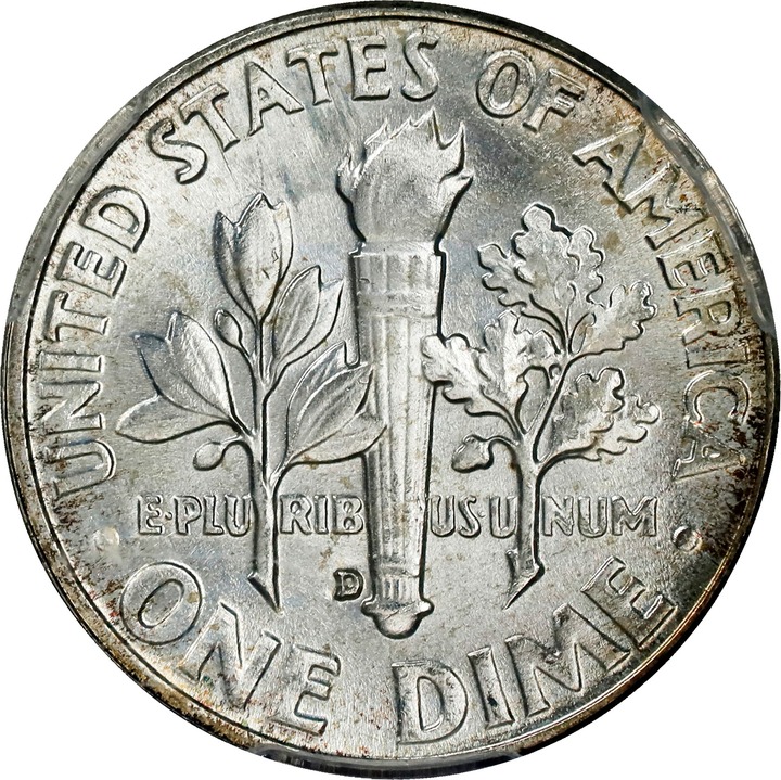 1957-D 10c MS FB MS67 FB thumbnail 2