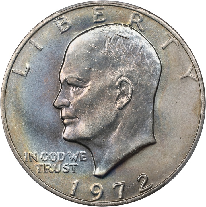 1972 $1  Type 2 MS64 thumbnail 3