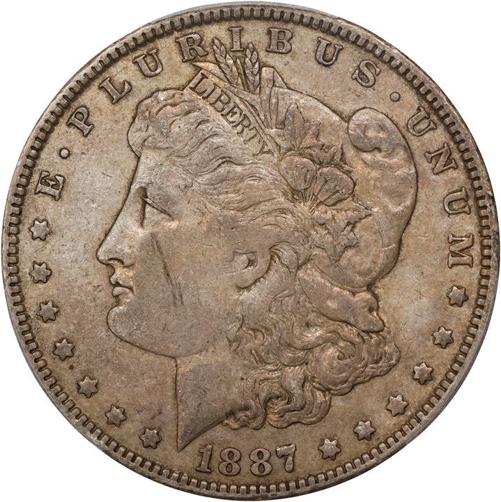 1887 $1  Donkey Tail, VAM-25A VF20 thumbnail 11