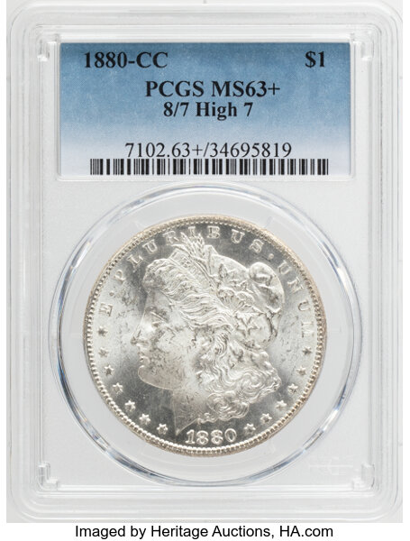 1880-CC $1  8/7, High 7, VAM-5 MS thumbnail 2