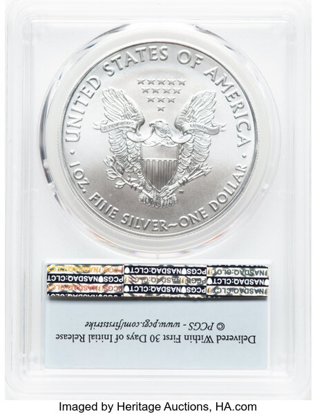 2019-(W) $1  Silver Eagle, Struck at West Point Mint MS66 thumbnail 4