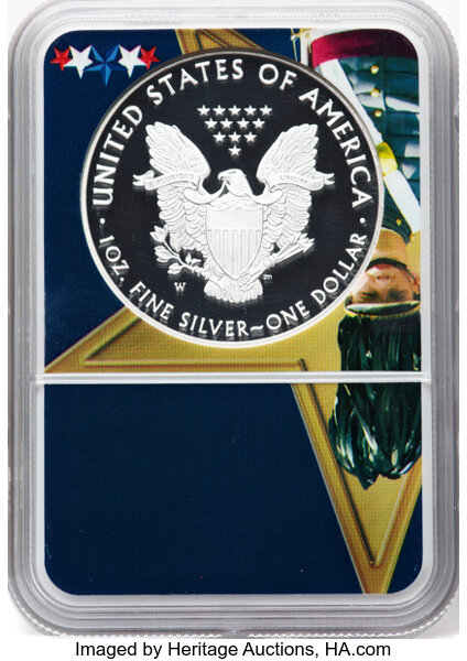 2020-W $1  Silver Eagle, v75 Privy WWII Anniversary PR DCAM PR70 DCAM thumbnail 6