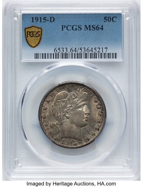 1915-D 50c MS64 thumbnail 2