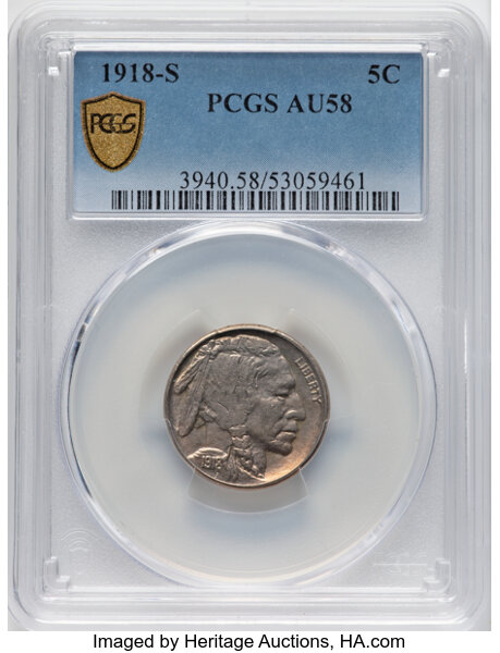 1918-S 5c MS66 CAC thumbnail 16