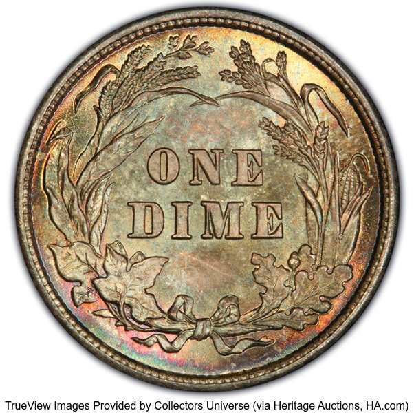 1892 10c MS66 thumbnail 4