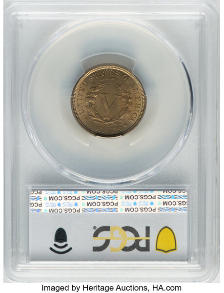 1891 5c AU53 CAC thumbnail 24
