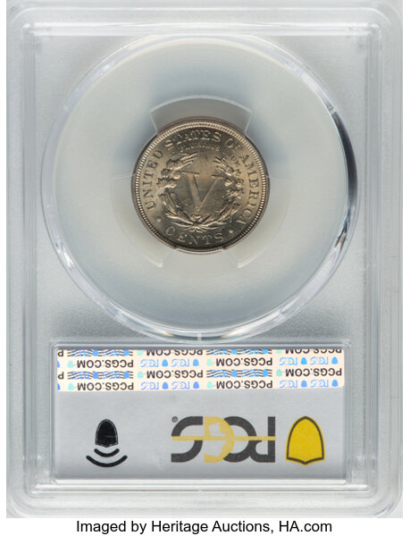 1893 5c MS63 CAC thumbnail 4