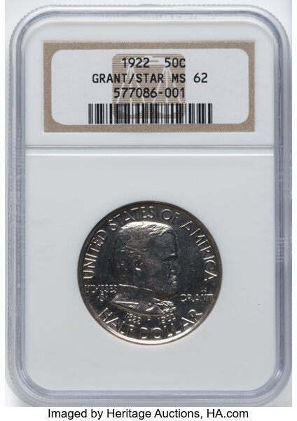 1922 50c Grant Memorial, with Star MS thumbnail 5