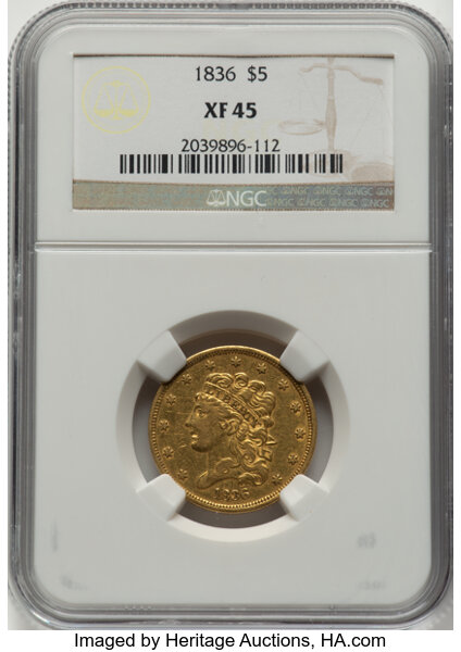1836 $5  HM-7 MS thumbnail 2